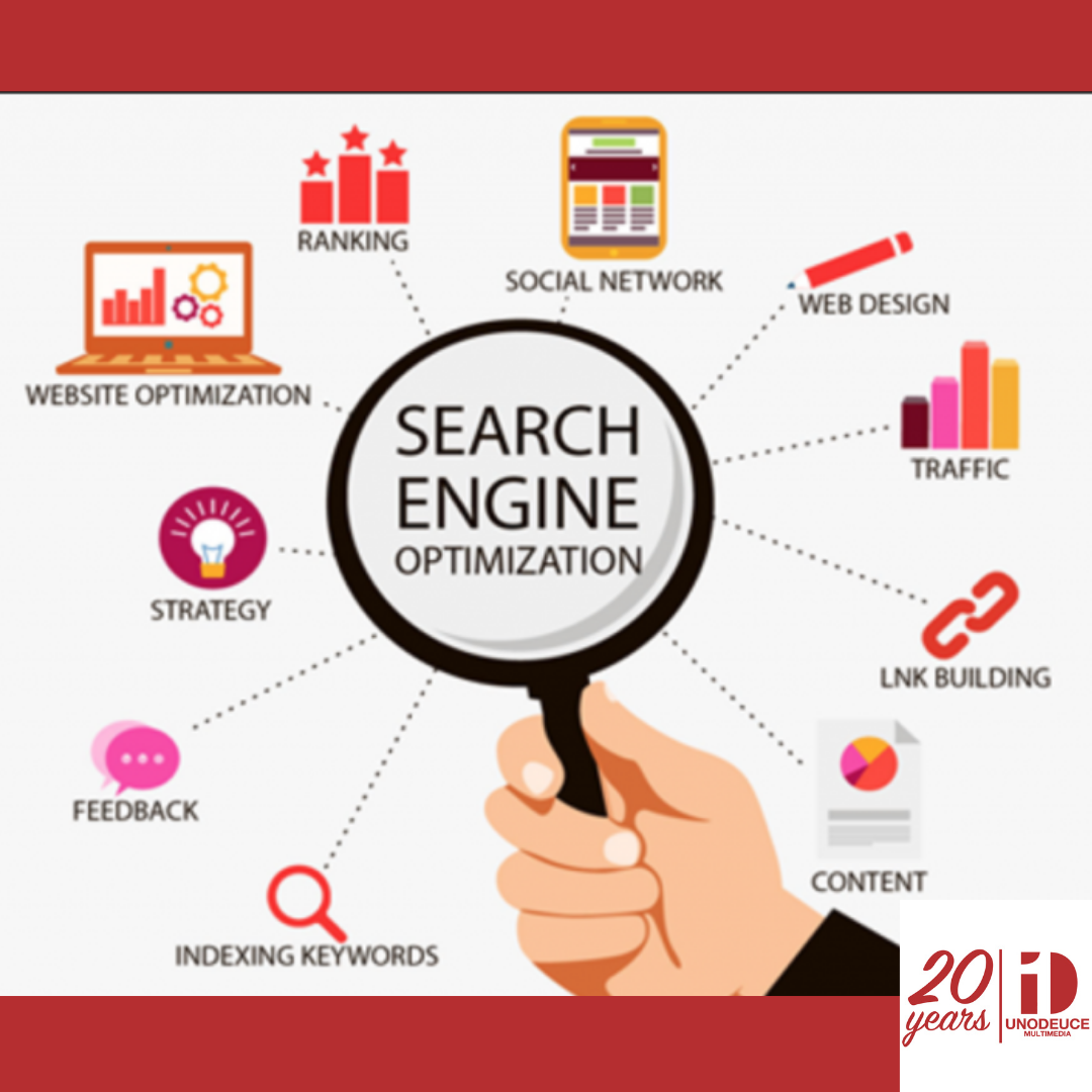 magnifying glass: search engine optimization